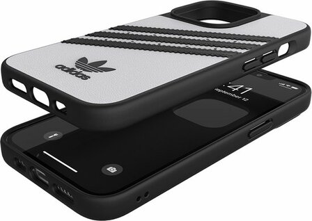 adidas Moulded Case PU hoesje voor iPhone 13 &amp; iPhone 13 Pro - Wit