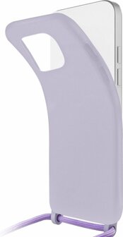 Mobilize Lanyard Gelly Hoesje met koord iPhone 13 Pro - Pastel Purple | Paars flexibel TPU