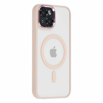 UNIQ Accessory iPhone 15 &amp; 14 &amp; 13 TPU Backcover - Magsafe Compatible - Doorzichtig - Roze