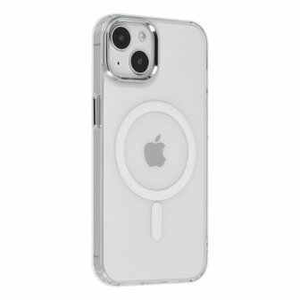 UNIQ Accessory iPhone 15 &amp; 14 &amp; 13 TPU Backcover - Magsafe Compatible - Doorzichtig - Transparant-zilverkleurige lens