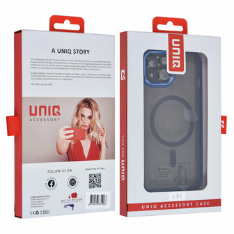 UNIQ Accessory iPhone 14 &amp; 13 TPU Backcover - Magsafe Compatible - Doorzichtig - Blauw