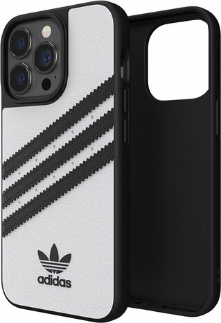 adidas Moulded Case PU hoesje voor iPhone 13 & iPhone 13 Pro - Wit