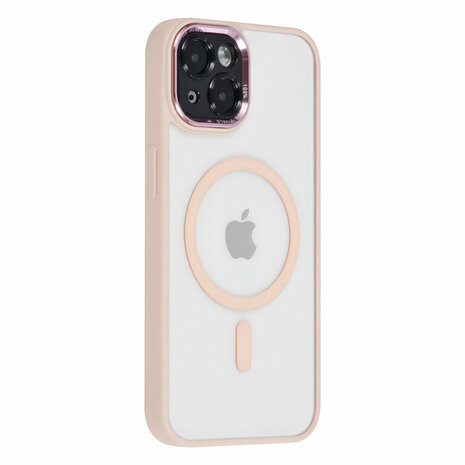 UNIQ Accessory iPhone 15 & 14 & 13 TPU Backcover - Magsafe Compatible - Doorzichtig - Roze