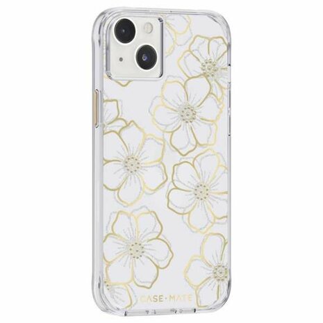 Case-mate Bloemen Edelstenen case voor Apple iPhone 14 Plus, transparant